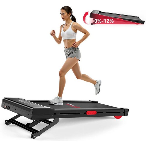 Hamlody Laufband klappbar elektrisch mit Steigung, Walking Pad für Zuhause (1–10 km/h Walking Pad, 2.5HP Motor, LED Display, Heimtrainer Laufband), Max.Tragfähi
