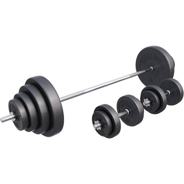GORILLA SPORTS Langhantel Langhantelset Kunststoff 60 kg - 130 kg