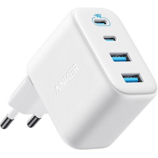 Anker Anker 50W USB C Ladegerät, 4-Port Netzteil mit 2 USB-C und 2 USB-A Smartphone-Ladegerät (Für iPhone 17 Pro Max/16/15/14/13-Serie, iPad, Pixel, Galaxy, Mac