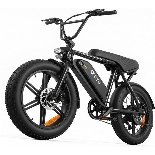DYU E-Bike Fatbike UX Elektrofahrrad, 20 × 3,0 Zoll, 48 V 13 Ah, bis zu 100 km, für Stadt, Shimano, Kettenschaltung, Heckmotor, 624 Wh, (Set, Akku, Ladegerät un