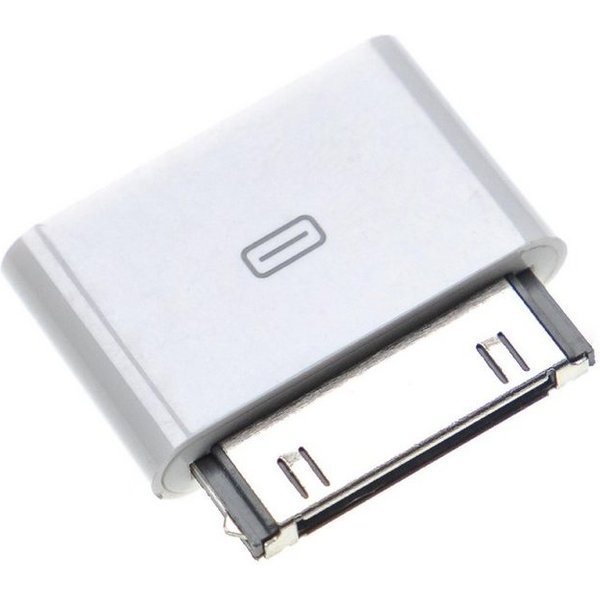 vhbw USB-Kabel, Micro-USB, 1x 30-Pin Konnektor, 1x Micro-USB Buchse, passend für Apple iPhone 4GB, 8GB, 4S Smartphone
