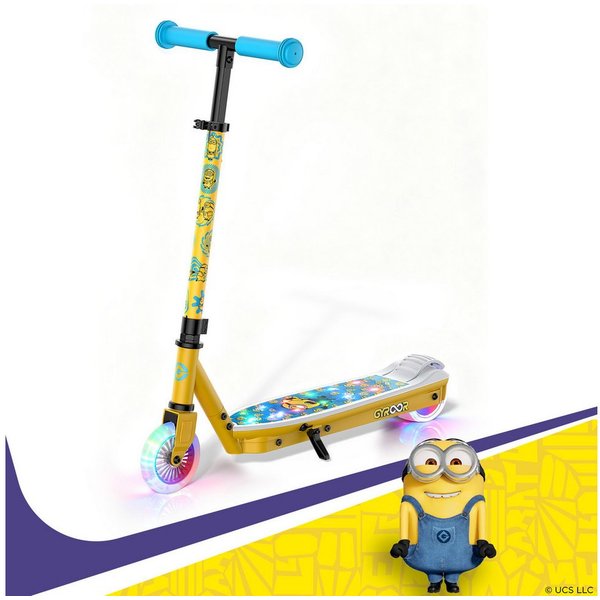 Gyroor E-Scooter 3-8 Jahre – LED-Lichter, Schnellladung, Start per Fußsensor, (1 tlg), Elektro-Kinderroller, Verstellbarer Lenker (75-85cm)