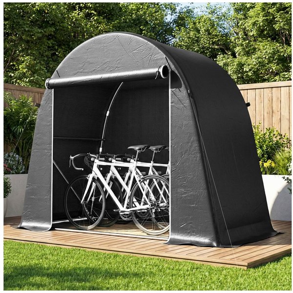 Outsunny Gerätezelt Garagenzelt wasserdicht Fahrradgarage, wetterfest Lagerzelt, Personen: 1 (wasserdicht Fahrradgarage, 1 tlg., Garagenzelt), für Fahrräder Gar