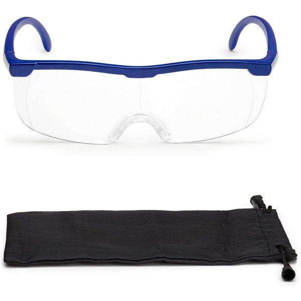 FALINGO Lupenbrille Vergrößerungsbrille Leselupe Lupe auf der Nase Vergrößerung auf 200%, Geeignet für Brillenträger, Beide Hände frei