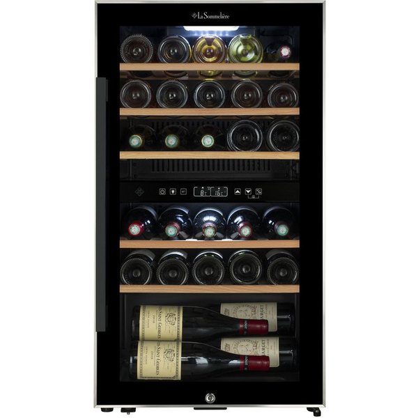 La Sommelière Weintemperierschrank ECS31.2Z, für 29 Standardflaschen á 0,75l,2 Zonen, SMART, Weinkühlschrank freistehend