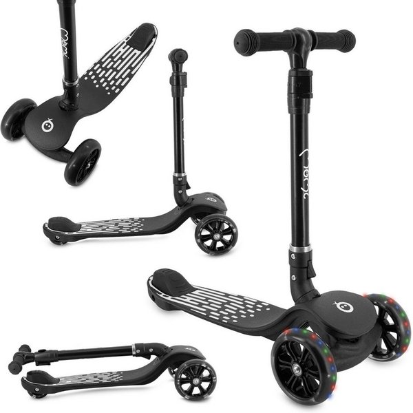 MoMi Dreiradscooter San, 0 km/h, 3-Rad Roller mit LED-Rädern & Klappfunktion