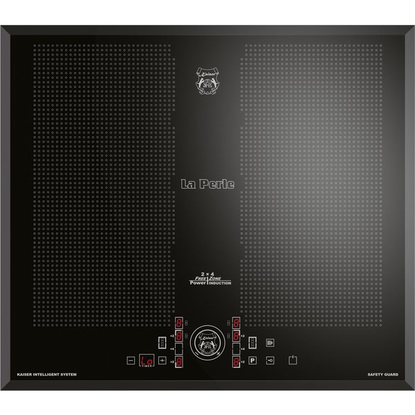 Kaiser Küchengeräte Induktions-Kochfeld 60 cm Premium Induktionskochfeld mit schwarzer Glaskeramik und Facetten, autarkes Einbau Induktionsherd mit 4 QuickHeat 