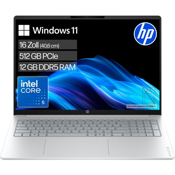 HP OmniBook 3 16-bu0063ngx Notebook (40,6 cm/16 Zoll, Intel Core 5 120U, Intel Graphics, 12 GB, 512 GB SSD)