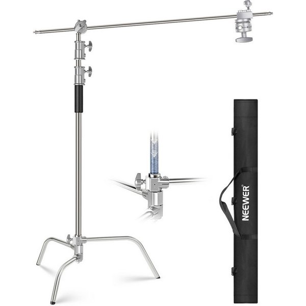 Neewer C320B 3M Verstellbarer C-Stand Lampentständer, 150-305 cm Lampenstativ (mit Tragetasche, für Fotostudio Videoreflektor Schirm Monolight)