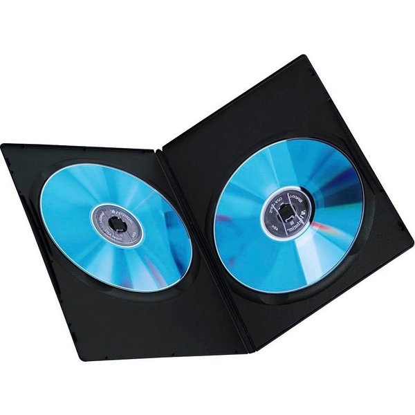 Hama DVD-Hülle DVD-Doppel-Leerhülle Slim, 25er-Pack, Schwarz, DVD Hülle