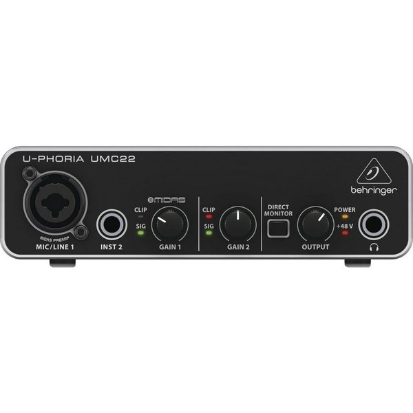 Behringer Digitales Aufnahmegerät (UMC22 U-Phoria - USB Interface)