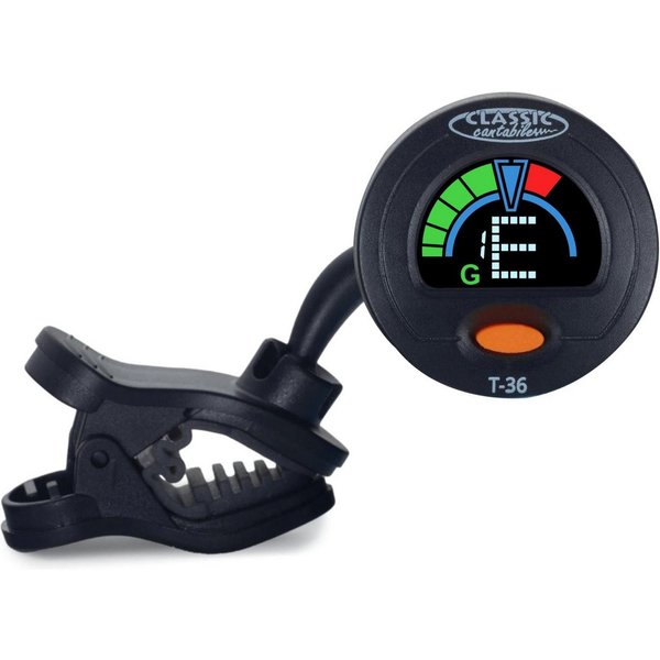 Classic Cantabile Stimmgerät T-36 Mini-Multi-Color Clip Tuner, (inkl. Knopfbatterie, 2-tlg), mit 5 Stimmmodi - geeignet für Gitarre, Bass, Ukulele & Violine