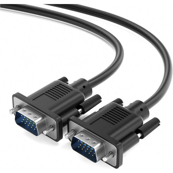JAMEGA VGA Kabel Monitorkabel 15-polig Full HD 1080p PC & Laptop zu Monitor, Computer-Kabel, VGA Stecker, (100 cm)