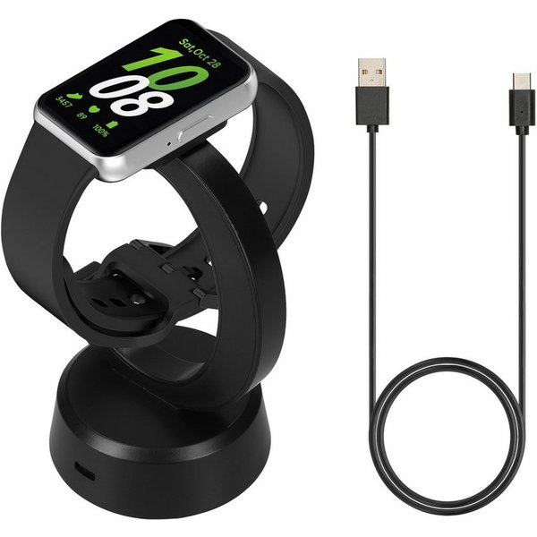 kwmobile USB Ladegerät für Samsung Galaxy Fit 3 / Honor Watch Fit / Oppo Band 2 Smartwatch-Ladekabel, (12.80 cm), Smart Watch Ladestation - Ladekabel mit Standf