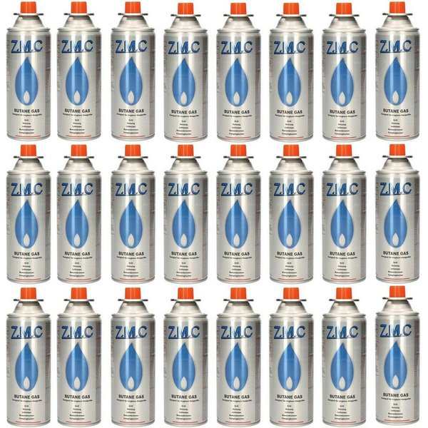 ZMC Gaskartusche 24x Butan Gas Kartusche 227g Butangas Bajonett-Anschluss, Zubehör für Gaskocher Gaskartusche Campingkocher Brenner, MSF-1a Gaskartuschen Campin