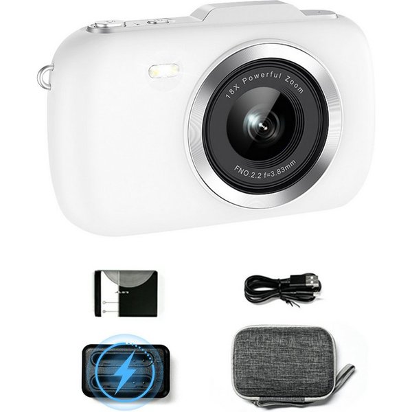 FANNOU Kompaktkamera (64 MP, 4K Autofokus Fotoapparat Digitalkamera 18X Digitalzoom Vlogging Kamera)
