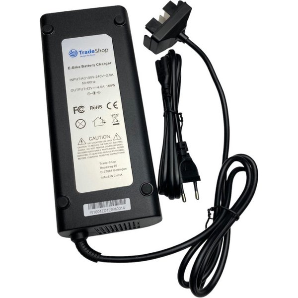 Trade-Shop Ladegerät passend für Bosch Powerpack 400 Classic Line E-Bike Akku 36V Netzteil (mit Überlade- und Überhitzungsschutz und intelligenter Ladeelektroni