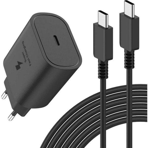 neue dawn 25W USB C Schnellladegerät für Samsung Galaxy S25 S24 S23 S22 S21 S20 USB-Ladegerät (1-tlg., für Samsung A17 A16 A80 A70 A56 A55 A54 A53 A52s A35 A34 