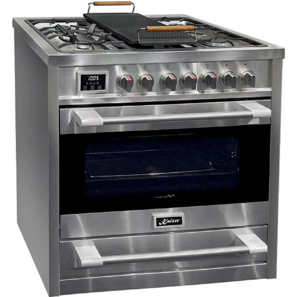 Kaiser Küchengeräte Gas-Standherd Gas Elektro Standherd 90 cm/ Erdgas / Propangas/Inkl. Grillplatte HGE 93505 R/3, Gas Elektro Standherd 90 cm/ Erdgas / Propang