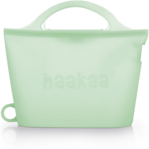 Haakaa Mikrowellen-Dampfsterilisator Dampf- und Sterilisierbeutel 1250ml, Milchpumpenreinigung, Geeignet für Kühlschrank, Gefrierfach, Mikrowelle und Spülmaschi