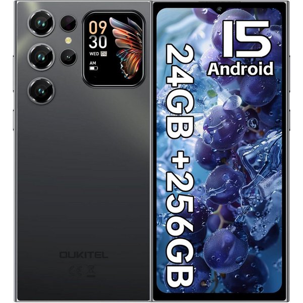 OUKITEL C62 Pro Android 15 Smartphone (17,48 cm/6.88 Zoll, 256 GB Speicherplatz, 13 MP Kamera, 5150mAh, 24(8+16)GB+256GB /1TB, 6.88" HD+ 90Hz, NFC, GPS, Face Un