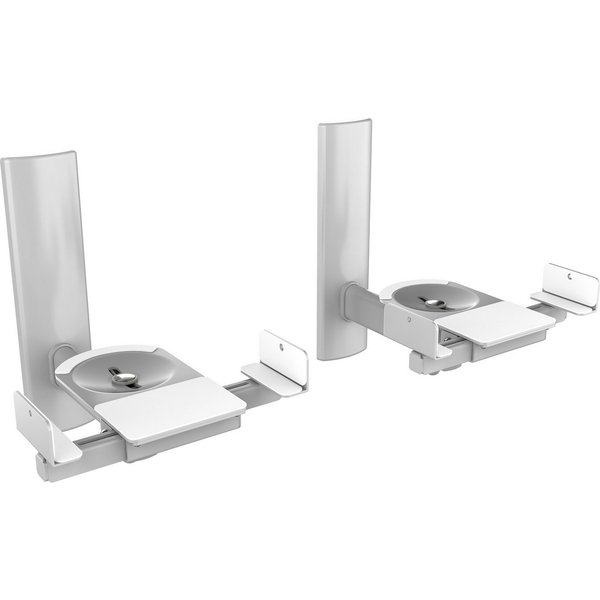 RICOO Lautsprecher-Wandhalterung Lautsprecher Wandhalterung schwenkbar unviersal Halterung LH023-S, (Set 2 Stk. Box Speaker Halter silber, 2-tlg., 2x universal 