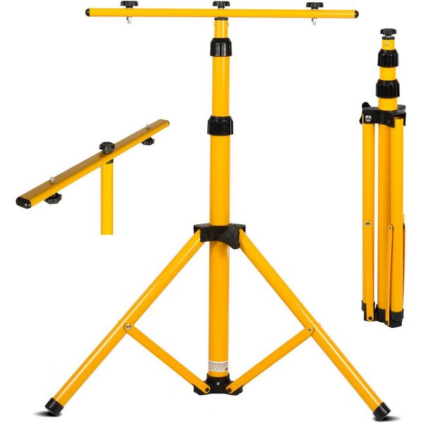 Maclean Halterung MCE583 Baustrahler Stativ – Teleskop Lampenstativ, (Höhenverstellbarer Teleskopständer bis 10 kg)
