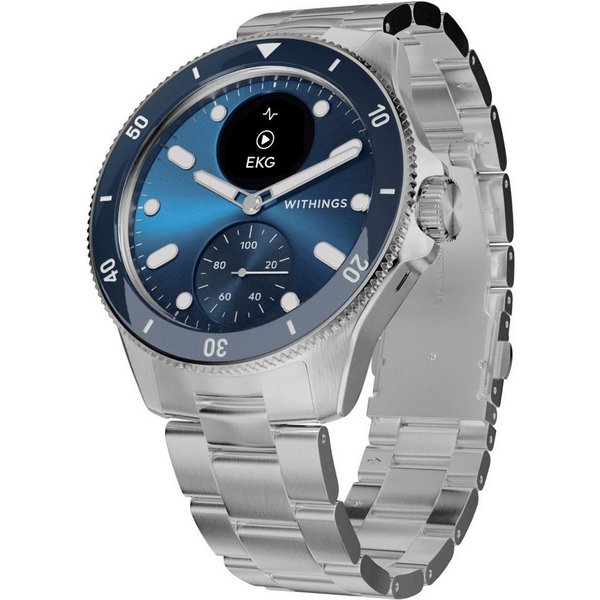 Withings ScanWatch Nova 42mm, bis 35 Tage Akku, Wasserdicht bis 100 M Smartwatch (1.6 cm/0.63 Zoll), luxuriöse Hybrid-Smartwatch mit Fitnesstracking u, Gesundhe