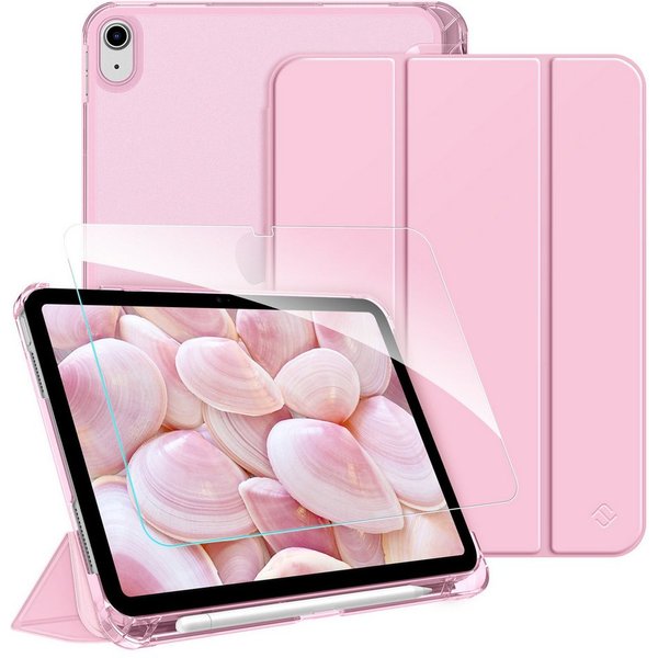 Fintie Tablet-Hülle für iPad 11 Generation 11'' 2025 (A16), iPad 10 Generation 10.9'' 2022, mit Schutzfolie, matt durchsichtige Rückseite Case mit Stifthalter