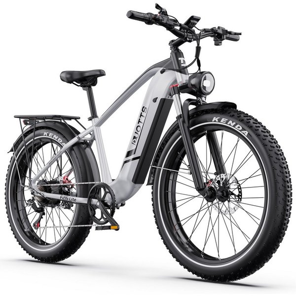 DUOTTS E-Bike Cityrad F26lite Pedelec Damen u. Herren 48V 864Wh 100km 26x4,0 Elektrisches, 7 Gang Shimano Schaltwerk, Kettenschaltung, Heckmotor, 864 Wh, Fat-Ti