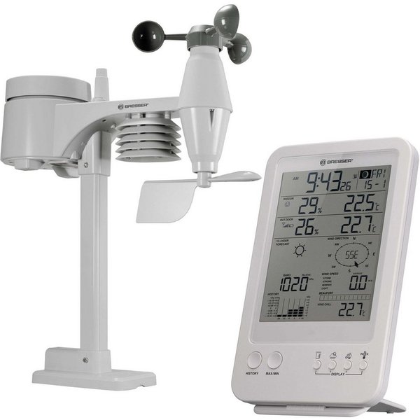 BRESSER BRESSER 5-in-1-Wetterstation weiß Wetterstation