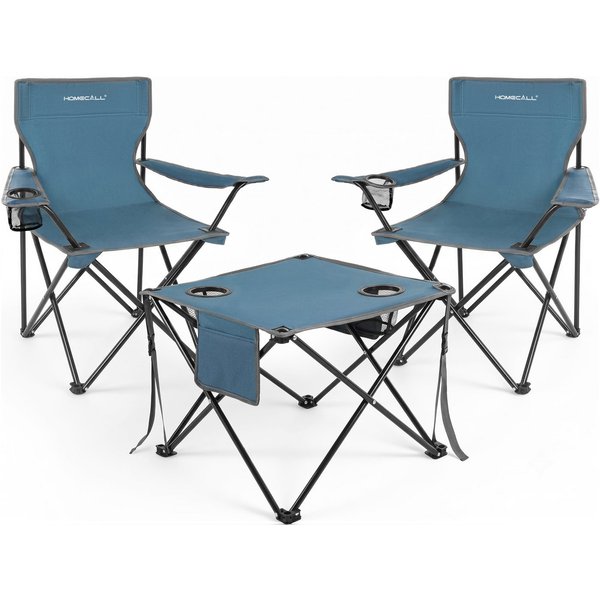 HOMECALL Campingstuhl Campingtisch mit Stühlen Klappstuhl Camping Faltstuhl Picknicktische (Rutschfest & Wetterfest, für Camping, Picknick, Angeln, 1 St), Falts