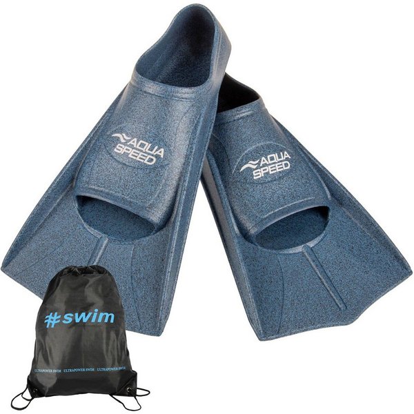 Aqua Speed Flosse Kurze Silikon Schwimmflossen für präzise Technikarbeit (Gezielte Technikarbeit mit kompakter Trainingsflosse 39/40), Technikhilfe für präzise 