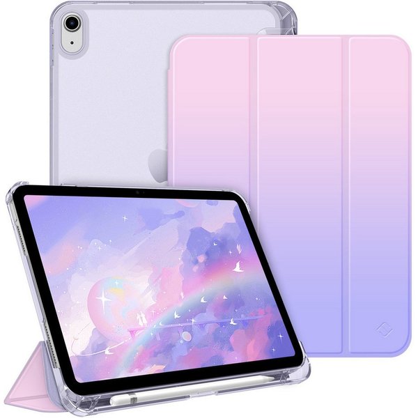 Fintie Tablet-Hülle für iPad 11 Generation 11‘’ 2025 (A16), iPad 10 Generation 10.9'' 2022, ultradünn, mit Stifthalter, transparenter Rückseite, Auto Schlaf/Wac