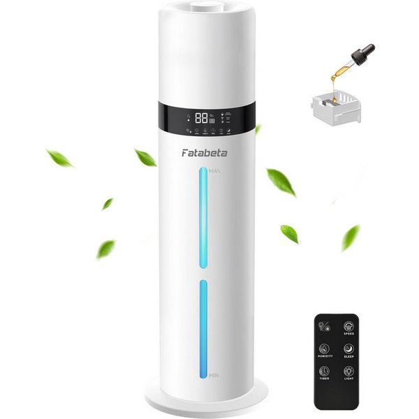 FATABETA Luftbefeuchter 9L Smart Ultraschall Raumbefeuchter mit Aroma-Diffusor, für 50 Räume, 9 l Wassertank, 330ml/h, Leise 32 dB, Timer, 7 Stimmungslicht, Aut