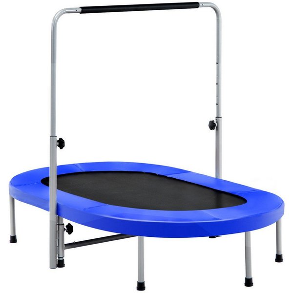 COSTWAY Kindertrampolin, Trampolin mit Haltegriff, Gartentrampolin, klappbar