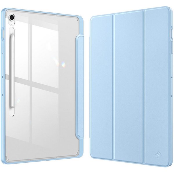 Fintie Tablet-Hülle für Samsung Galaxy Tab S10 FE+ Plus 13.1 Zoll Tablet mit Stifthalter, Stoßfeste Schutzhülle mit Transparenter Hartschale auf der Rückseite