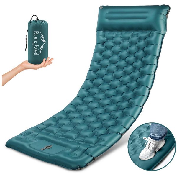 Bundviel Isomatte Outdoor Camping Isomatte Selbstaufblasend Ultraleicht Luftmatratze, erschleißfest/wasserabweisend/Reißfestigkeit