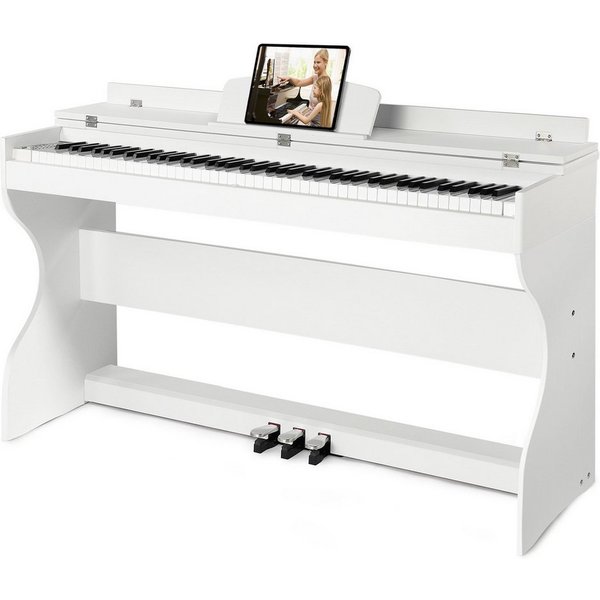 MUSTAR Digitalpiano E-Piano mit 88 Tasten, Ständer, 3 Pedalen, 2 Kopfhöreranschlüssen (1-St), für Anfänger, LCD-Bildschirm,2x20W Lautsprecher, USB/MIDI