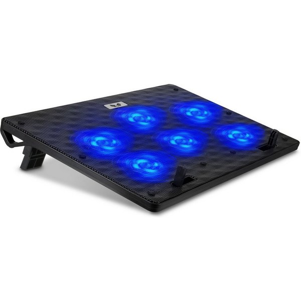 Blumax SK Notebook Laptop Kühler Cooler Kühlpad Ständer 6x Lüfter Kamera-Akku