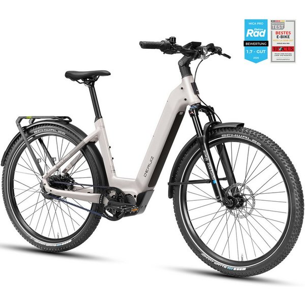 DERUIZ E-Bike Mountainbike 28 Zoll Mica Pro, 110 Nm, bis zu 180 km, 180 kg Gesamtgewicht, Nabenschaltung, Mittelmotor, 720 Wh, (Trittfrequenz- und Drehmomentsen