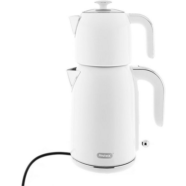 Mulex Wasser-/Teekocher Tee Express, 2200 W, 2-in-1 Wasserkocher mit Teekanne 1,7L + 1 L