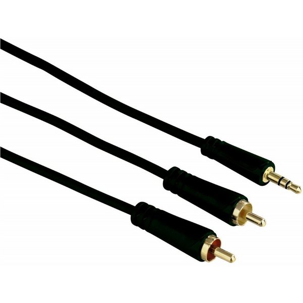 Hama 1,5m Audio Adapter-Kabel AUX vergoldet Audio-Kabel, 3,5-mm-Klinke, RCA-Stecker, Keine (150 cm), 3,5mm Klinken-Stecker auf 2x Chinch RCA Klinken-Kabel Audio