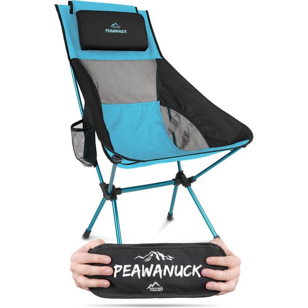 normani Campingstuhl Ultraleichter Campingstuhl Peawanuck, Outdoorstuhl Hochlehner Faltstuhl Strandstuhl Anglerstuhl