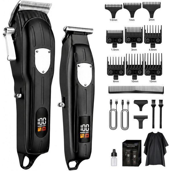 Luckice Haarschneider Profi Haarschneidemaschine & Barttrimmer Set, Kabellos, Leise, lange Akku.Präzisionstrimmer,Konturentrimmer für Seitenhaare, Bartschneider