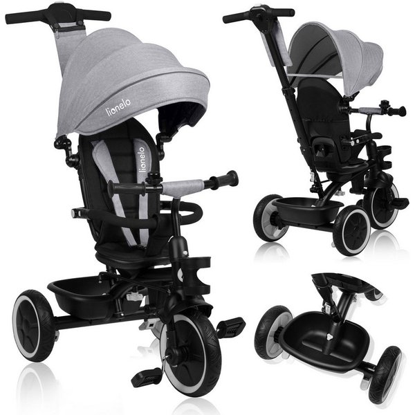lionelo Dreirad-Kinderwagen BERRY, undurchdringliche Räder/ideal zum Erlernen des Fahrens/ab 9 Monaten