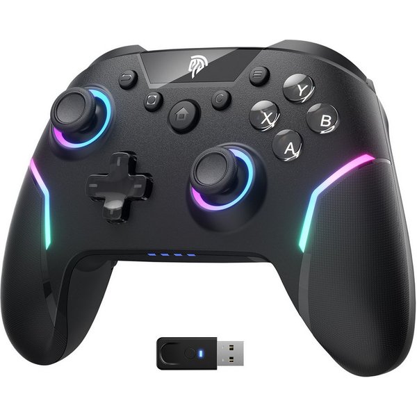 ANYSUN Controller Wireless Gaming Controller mit RGB-Hintergrundbeleuchtung Controller (Bluetooth Controller mit 2 in 1 Trigger & abnehmbare Hall Joystick, & Me