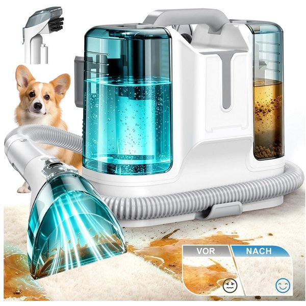 ibettertec Teppichreinigungsgerät Polsterreiniger Gerät, Geeignet für Sofas,Teppiche, 450W,11000Pa,1.8L
