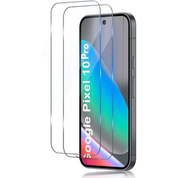 SmartUP Displayschutzglas 2X Schutzglas für Google Pixel 10 Pro Display Panzerfolie Full Screen für Google Pixel 10 Pro, 2 Stück, Rundumschutz, passgenaue Verar