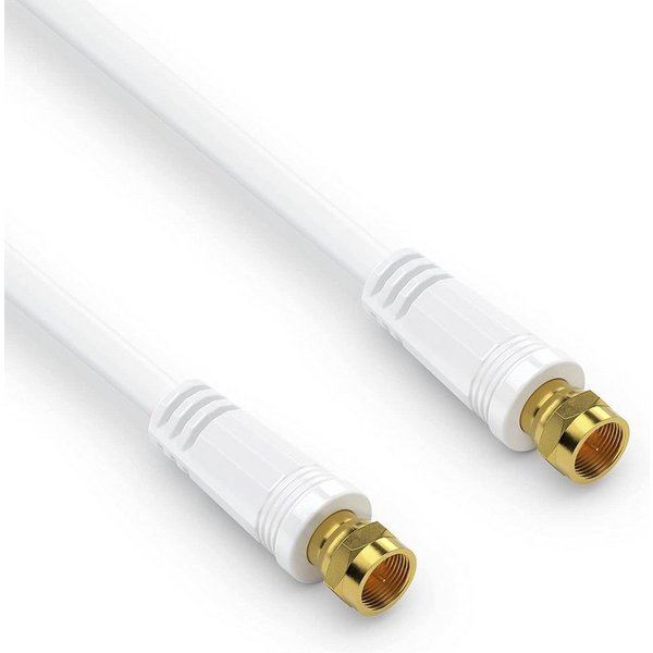 conecto conecto SAT Antennenkabel, Koaxial Kabel, weiß TV-Kabel, (100 cm)